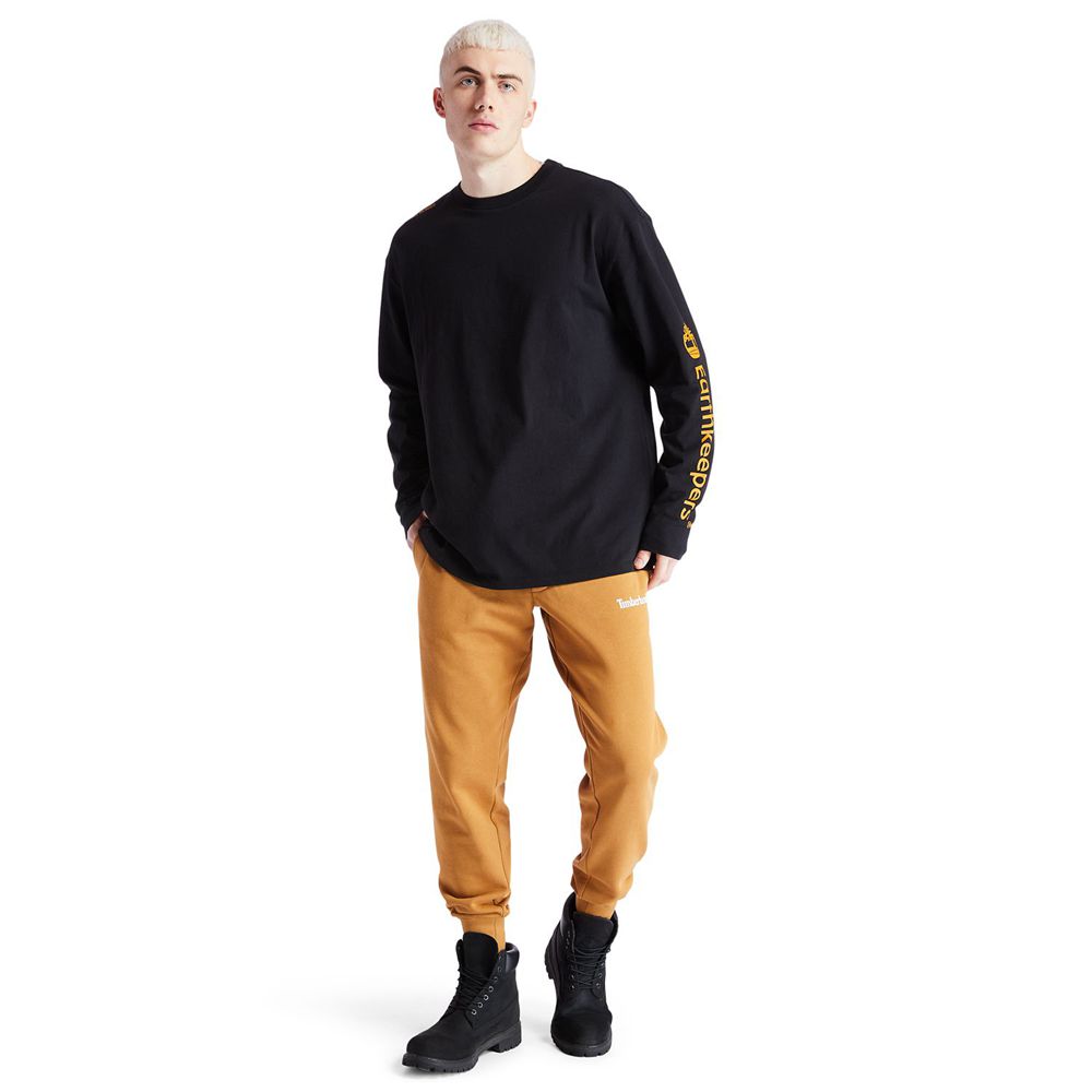 Camisetas Masculino - Timberland Ecoriginal Ek+ Long-Sleeve - NYPST7420 - Pretas